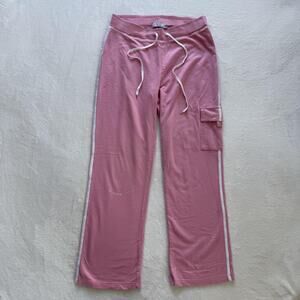 N.Y.L. New York Laundry Pants Womens Medium Pink Side Stripe Cargo Pocket Lounge